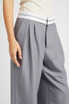 GREY REVERSE WAIST BAND TAILORED PANTS - [product_category], Minx Boutique-Southbury