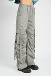 Charcoal Cargo Parachute Pants - [product_category], Minx Boutique-Southbury