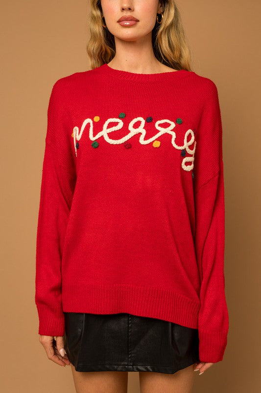 Red Merry Holiday Sweater