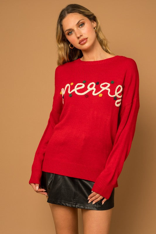 Red Merry Holiday Sweater