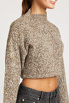 Mocha Turtle Neck Cropped Sweater - [product_category], Minx Boutique-Southbury