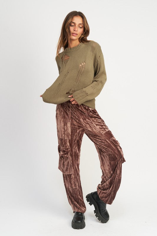 Distressed Oversized Sweater - [product_category], Minx Boutique-Southbury