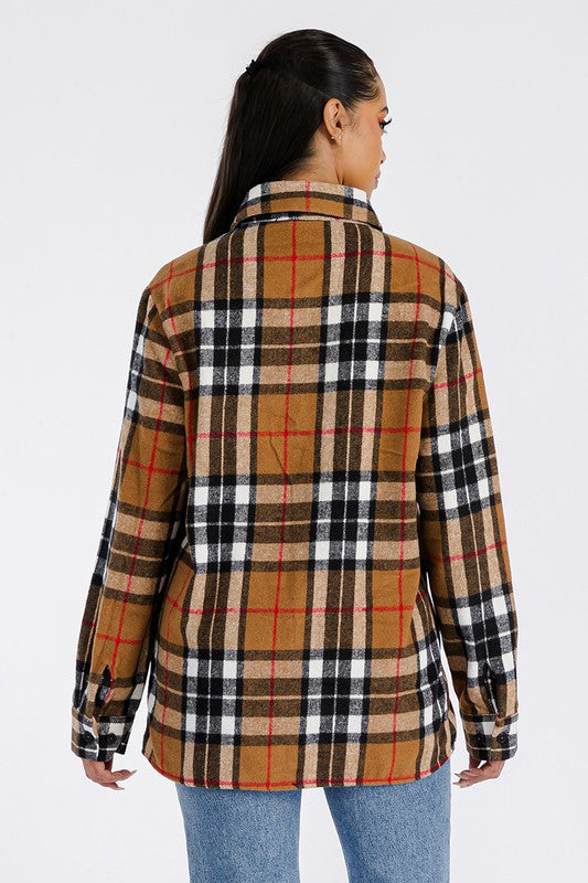Boyfriend Brushed Flannel Shacket - Online Only - [product_category], Minx Boutique-Southbury