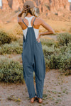 Double Take Full Size V-Neck Sleeveless Jumpsuit with Pockets, Minx Boutique-Southbury, [product tags]