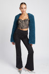 GUCCI BLUE FAUX FUR BOLERO - [product_category], Minx Boutique-Southbury