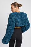 GUCCI BLUE FAUX FUR BOLERO - [product_category], Minx Boutique-Southbury