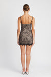 Black Spaghetti Strap Mini Lace Dress - [product_category], Minx Boutique-Southbury