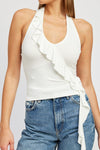 Ruffled Halter Top - [product_category], Minx Boutique-Southbury
