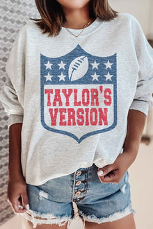  Taylor Swift Version Football Graphic Sweatshirt - [product_category], Minx Boutique-Southbury