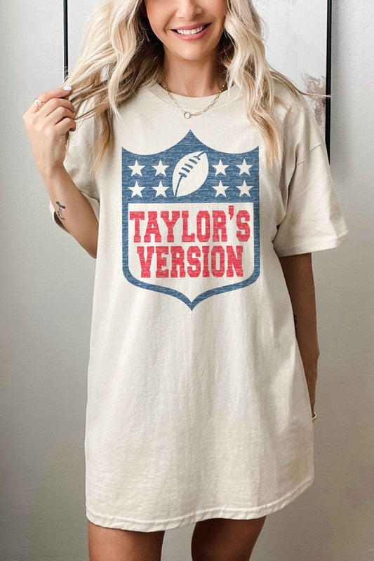 Taylors Version Football Oversized Graphic Tee - [product_category], Minx Boutique-Southbury