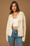 Collared Cable Sweater Cardigan -Online Only - [product_category], Minx Boutique-Southbury