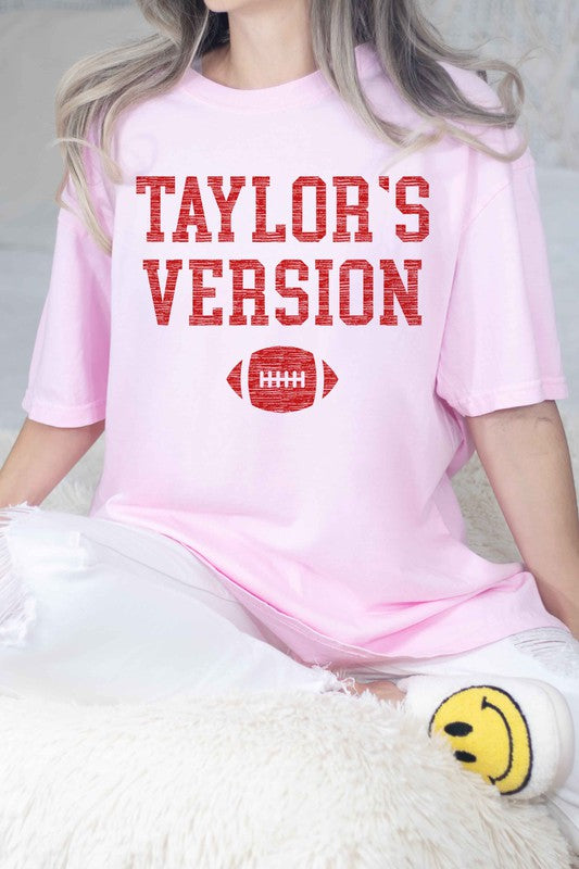 TAYLORS VERSION FOOTBALL OVERSIZED GRAPHIC TEE - [product_category], Minx Boutique-Southbury