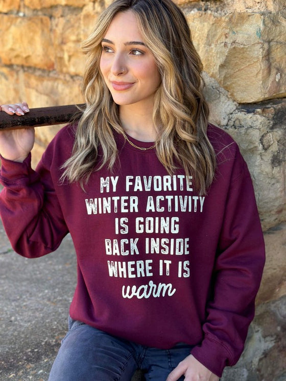 My Favorite Winter Activity Sweatshirt - Online Only - [product_category], Minx Boutique-Southbury