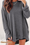 Waffle Knit Drop Sleeve Side Slits Oversized Top - [product_category], Minx Boutique-Southbury
