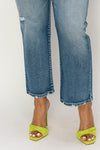 Plus Size High Rise Stretch Distressed Ankle Straight Jeans - [product_category], Minx Boutique-Southbury