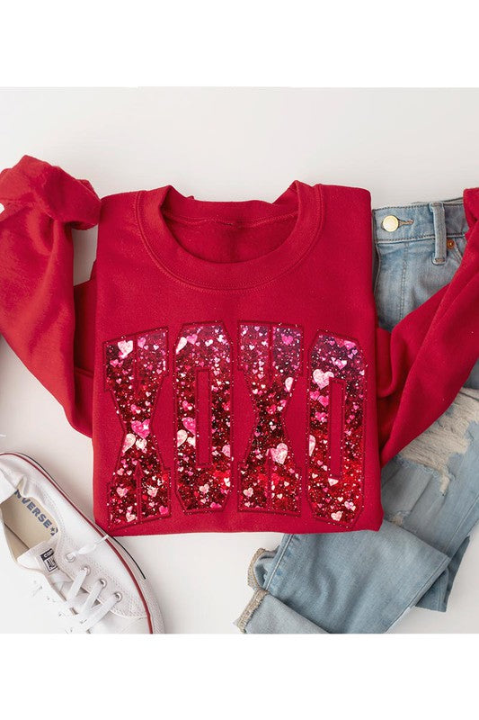 Valentine XOXO Sweatshirt - [product_category], Minx Boutique-Southbury