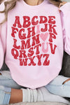 ABCD I LOVE YOU VALENTINES GRAPHIC SWEATSHIRT - [product_category], Minx Boutique-Southbury