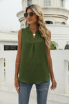 Womens Casual Blouse Tops V Neck Sleeveless Shirts, Minx Boutique-Southbury, [product tags]