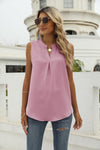 Womens Casual Blouse Tops V Neck Sleeveless Shirts, Minx Boutique-Southbury, [product tags]