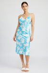 V NECK FLORAL DRESS WITH OPEN BACK - [product_category], Minx Boutique-Southbury