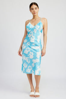  V NECK FLORAL DRESS WITH OPEN BACK - [product_category], Minx Boutique-Southbury