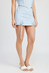 GINGHAM MINI SKIRT WITH DRAWSTRINGS - [product_category], Minx Boutique-Southbury