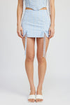 GINGHAM MINI SKIRT WITH DRAWSTRINGS - [product_category], Minx Boutique-Southbury