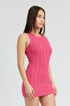 ROUND NECK FITTED MINI DRESS - [product_category], Minx Boutique-Southbury