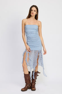  LACE TUBE DRESS WTIH RUFFLE DETAIL - [product_category], Minx Boutique-Southbury