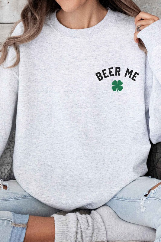 BEER ME ST PATRICKS OVERSIZED SWEATSHIRT - [product_category], Minx Boutique-Southbury