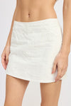 White High Waisted Embroidered Mini Skort, Minx Boutique-Southbury, [product tags]