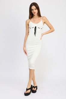  White Pointelle Rib Sleeveless Dress, Minx Boutique-Southbury, [product tags]