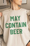 MAY CONTAIN BEER ST PATRICKS OVERSIZED SWEATSHIRT - [product_category], Minx Boutique-Southbury
