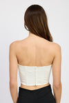 White Floral Corset Top with Lace Detail, Minx Boutique-Southbury, [product tags]