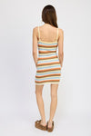 STRIPED BODYCON DRESS WTIH FRONT TIE, Minx Boutique-Southbury, [product tags]