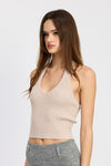 RIBBED HALTER NECK TOP, Minx Boutique-Southbury, [product tags]