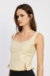 BUSTIER TOP WITH SLIT DETAIL - [product_category], Minx Boutique-Southbury