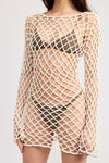 BOLD CROCHET MINI DRESS WITH OPEN BACK, Minx Boutique-Southbury, [product tags]