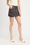Charcoal Cargo Mini Skirt, Minx Boutique-Southbury, [product tags]