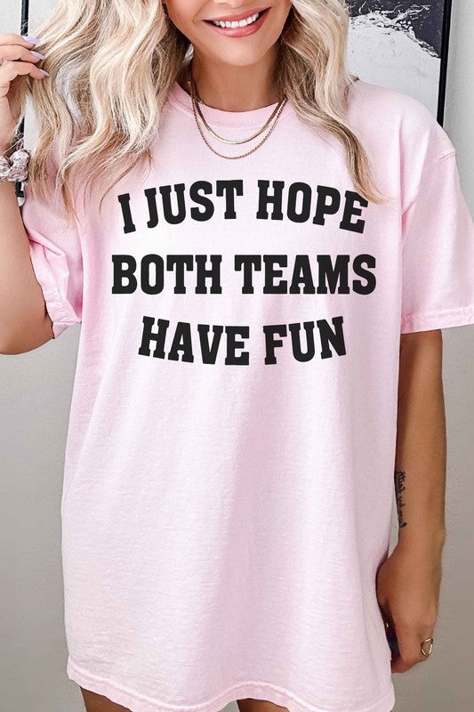 I JUST HOPE BOTH TEAMS HAVE FUN GRAPHIC TEE, Minx Boutique-Southbury, [product tags]