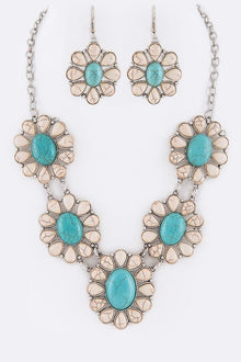  Turquoise Mix Stone Necklace Set, Minx Boutique-Southbury, [product tags]