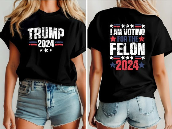 I'm Voting for the Felon Trump 2024 Softstyle Tee, Minx Boutique-Southbury, [product tags]