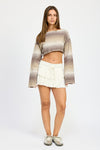 OMBRE CROPPED SHRUG TOP, Minx Boutique-Southbury, [product tags]