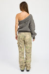 OVERSIZED CABLE KNIT ONE SHOULDER SWEATER, Minx Boutique-Southbury, [product tags]