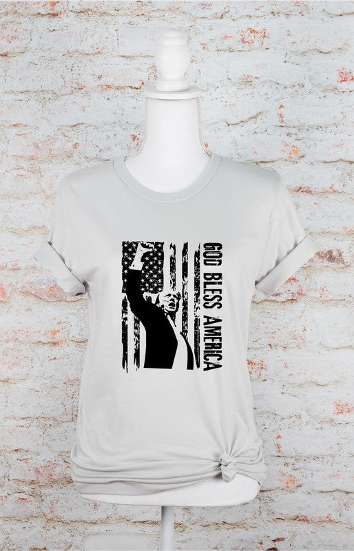 God Bless America Trump Softstyle Graphic, Minx Boutique-Southbury, [product tags]