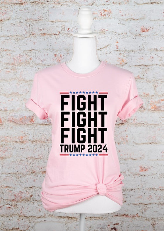 Fight Fight Fight Trump 2024 Graphic Tee, Minx Boutique-Southbury, [product tags]