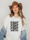 Fight Fight Fight Trump 2024 Graphic Tee, Minx Boutique-Southbury, [product tags]