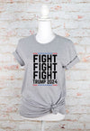 Fight Fight Fight Trump 2024 Graphic Tee, Minx Boutique-Southbury, [product tags]