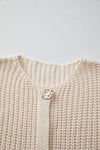 SPRING Textured Knit Buttoned Sweater Vest