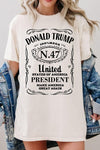 Donald Trump USA President Heavy Cotton Tee